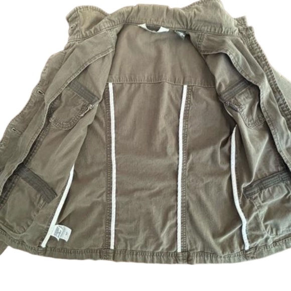 Eddie Bauer 2007 women's green army style cargo jacket size XS - Picture 4 of 15